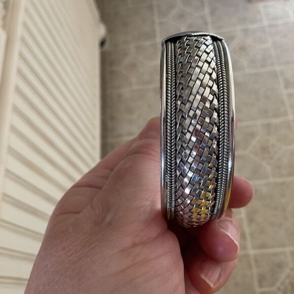 NWOT Sterling SILVER 925 one size braid bracelet new - Picture 6 of 11